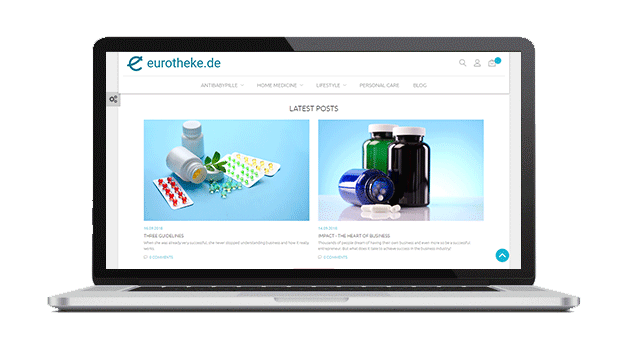 طراحی فروشگاه اینترنتی eurotheke